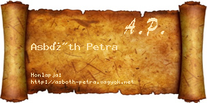 Asbóth Petra névjegykártya